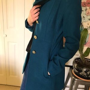 Peacock blue Jessica Simpson coat